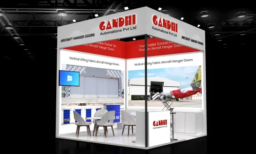 Custom Gandhi Automations exhibition stand by expert exhibition stand builder at a trade show